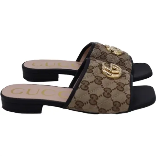 Pre-owned Canvas sandals , female, Sizes: 3 UK - Gucci Vintage - Modalova