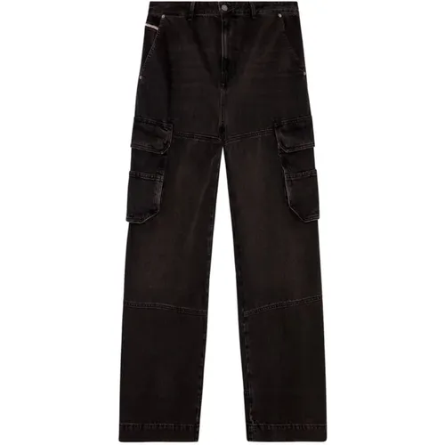Straight Jeans D-Fish in /Grey , male, Sizes: W29, W31 - Diesel - Modalova