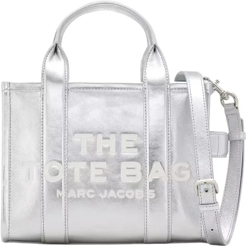 Silver Small Tote Bag , female, Sizes: ONE SIZE - Marc Jacobs - Modalova