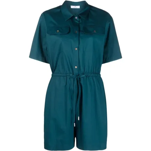 Blauer Playsuit mit Taschen und Kurzen Ärmeln , Damen, Größe: S - Paul Smith - Modalova