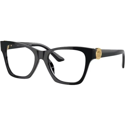 Schwarze Optische Brille Klassischer Stil,Glasses - Versace - Modalova