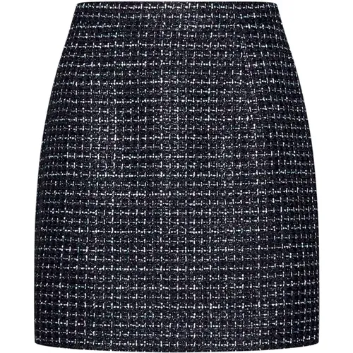 Tweed Check Skirt Sequin Detailing , female, Sizes: S - Alessandra Rich - Modalova