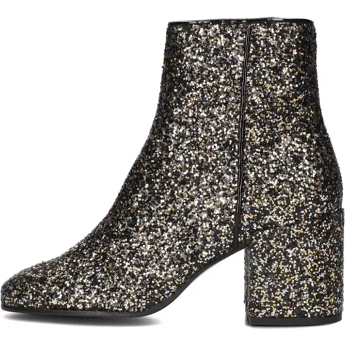 Glitter Blockabsatz Stiefeletten , Damen, Größe: 37 EU - Nubikk - Modalova