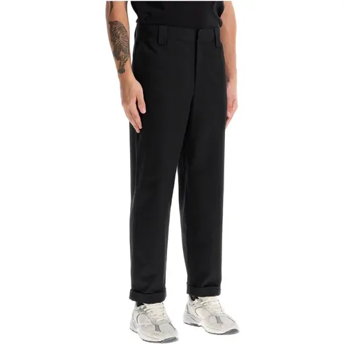 Weit Geschnittene Chino Hose mit Gekürztem Saum , Herren, Größe: S - Golden Goose - Modalova