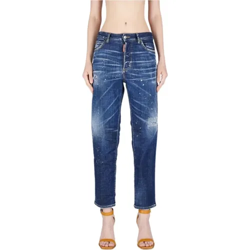 Vintage Boston Gerades Jeans , Damen, Größe: 3XS - Dsquared2 - Modalova