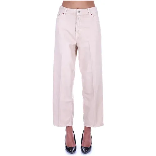 Trousers with Button and Zipper , female, Sizes: W26, W30, W28 - Haikure - Modalova