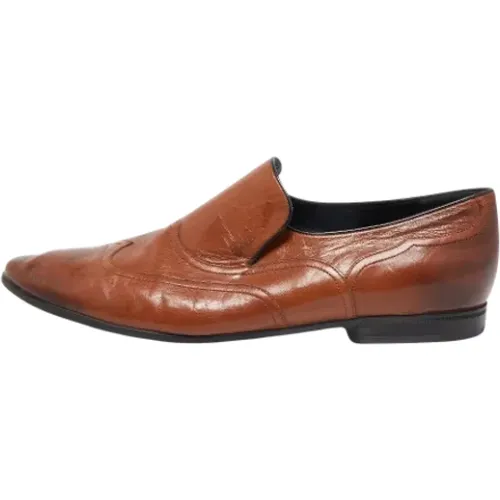 Pre-owned Leather flats , male, Sizes: 11 1/2 UK - Gucci Vintage - Modalova