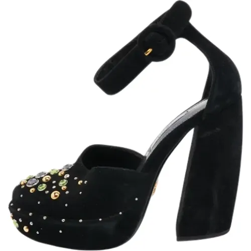 Pre-owned Suede heels , female, Sizes: 5 1/2 UK - Prada Vintage - Modalova