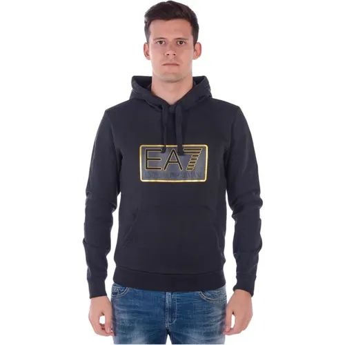 Kapuzenpullover Sweatshirt , Herren, Größe: L - Emporio Armani EA7 - Modalova