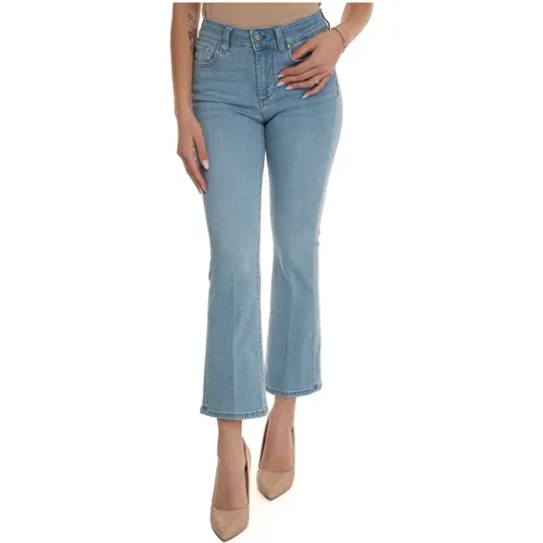 High Waisted Trumpet Bottom Jeans , female, Sizes: W31, W32, W28, W29, W33, W30, W27, W26 - Liu Jo - Modalova