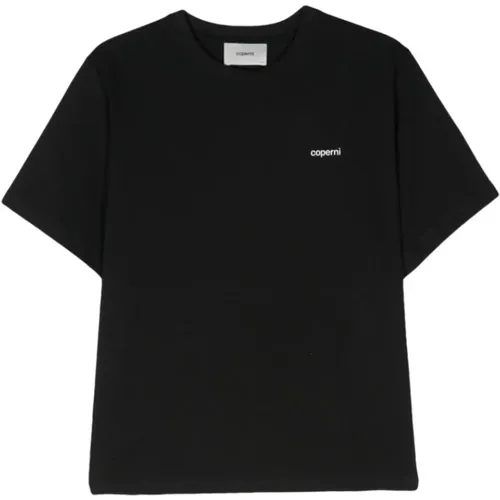 Schwarzes T-Shirt mit Logo-Print - Coperni - Modalova