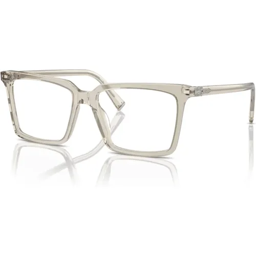 Transparent Grey Eyewear Frames , unisex, Sizes: 52 MM - Miu Miu - Modalova