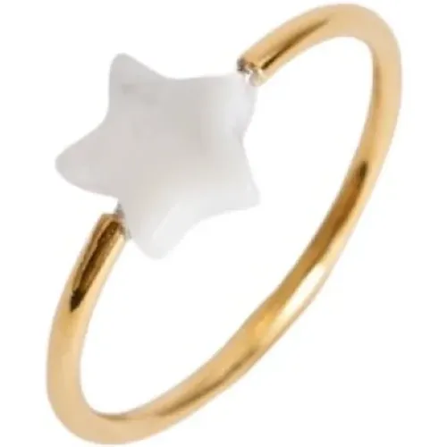 Sternenlicht Silber Gold Ring , Damen, Größe: 55 MM - Malababa - Modalova