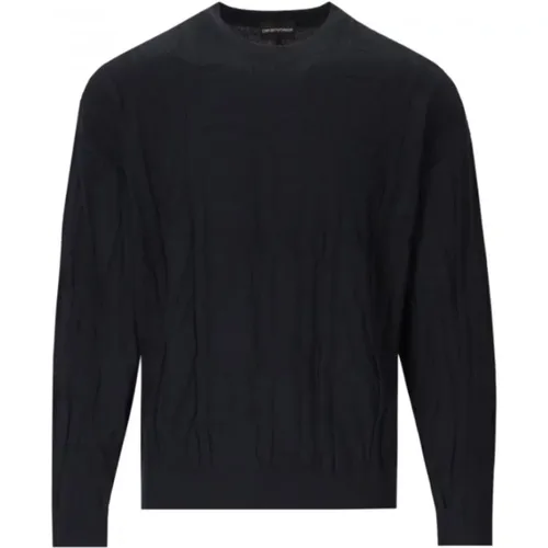Sweaters with Long Sleeves and Crewneck , male, Sizes: XL - Emporio Armani - Modalova