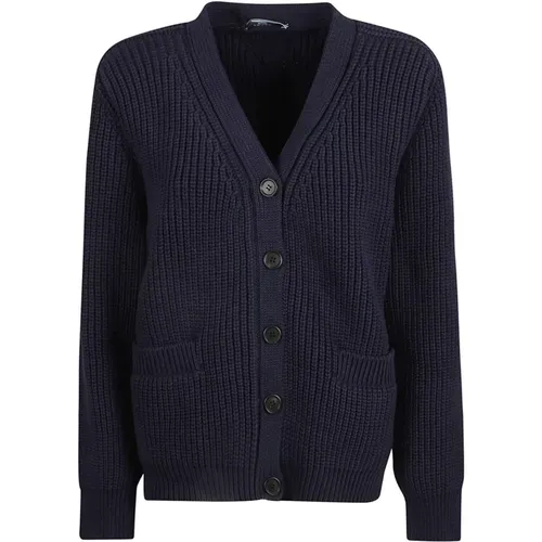 Cotton Sweater with Button Closure , female, Sizes: S - Prada - Modalova