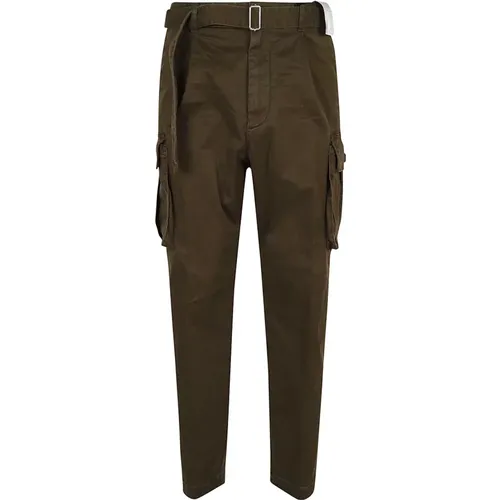 Grüne Multi-Pocket Stretch Baumwollhose , Herren, Größe: M - Dsquared2 - Modalova