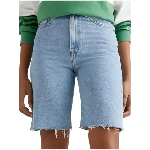 High Waist Bermuda Denim Shorts , Damen, Größe: W24 - Tommy Hilfiger - Modalova