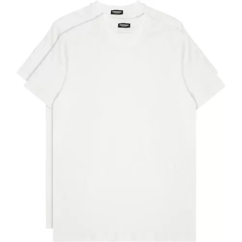 Einfaches T-Shirt 2er Pack Logo , Herren, Größe: L - Dsquared2 - Modalova