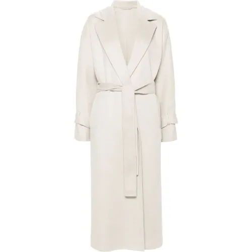 Cashmere Felted Coat with Monili Detail , female, Sizes: XS, M - BRUNELLO CUCINELLI - Modalova