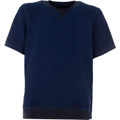 Langarm Sommer T-Shirt Indigo Blau , Herren, Größe: S - Liu Jo - Modalova