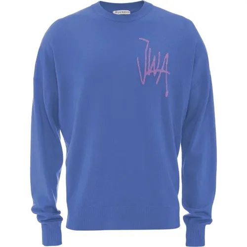 Wool Sweater with JWA Logo , male, Sizes: XL - JW Anderson - Modalova