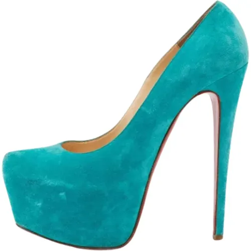 Pre-owned Suede heels , female, Sizes: 7 UK - Christian Louboutin Pre-owned - Modalova