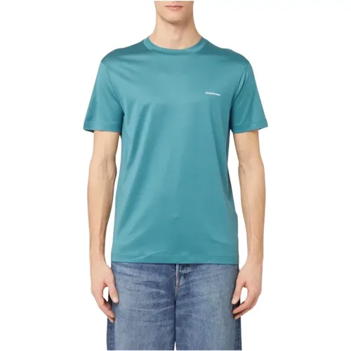 Men's Micro Logo T-shirt Essentials , male, Sizes: L - Emporio Armani - Modalova