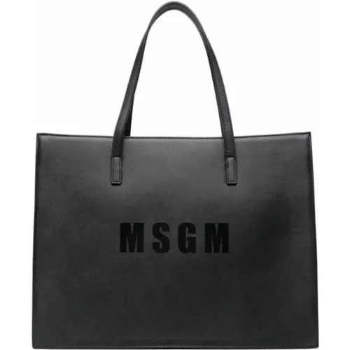 Eco-Leder Midi-Taschen Mädchen schwarz - MSGM - Modalova