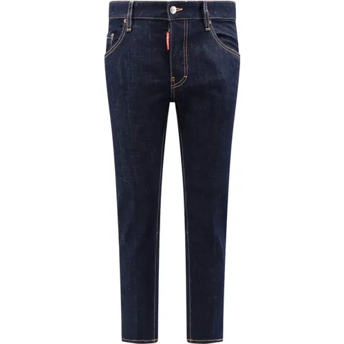 Blaue Jeans mit Knopfverschluss , Herren, Größe: L - Dsquared2 - Modalova
