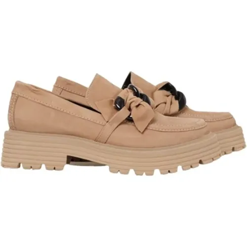 Slip-On Loafers with Bow Detail , female, Sizes: 3 UK, 8 UK, 5 UK - Kennel & Schmenger - Modalova
