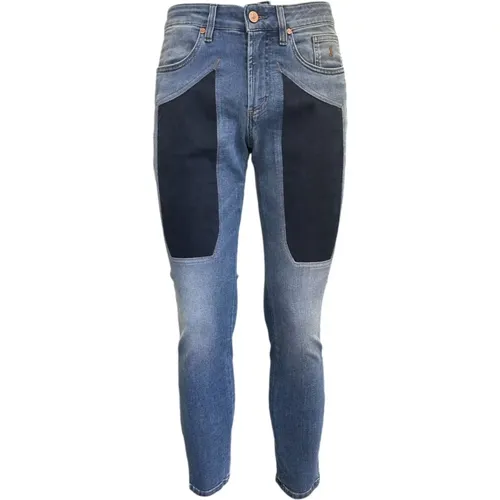 Skinny Jeans mit Alcantara-Patches , Herren, Größe: W32 - Jeckerson - Modalova