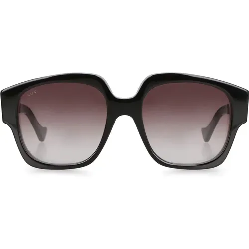 Sonnenbrille mit eckigem Rahmen und braunen Gläsern - Gucci - Modalova