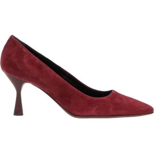 Bordeaux Wildleder Pumps Elegantes Design , Damen, Größe: 37 EU - AGL - Modalova