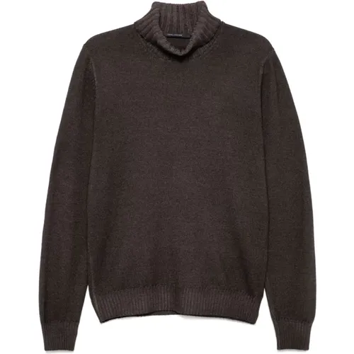 Herrenbekleidung Sweatshirts Braun Aw24 , Herren, Größe: L - Tagliatore - Modalova