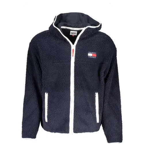 Polyester Sports Jacket with Hood and Zipper , male, Sizes: M - Tommy Hilfiger - Modalova