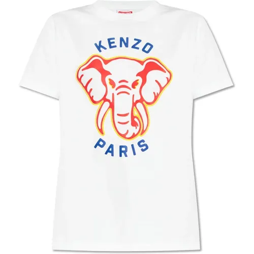 T-Shirt mit Logo , Damen, Größe: L - Kenzo - Modalova