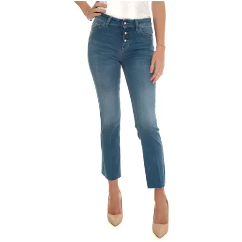 Elegant Flared Cropped Jeans , female, Sizes: W32, W27 - Liu Jo - Modalova