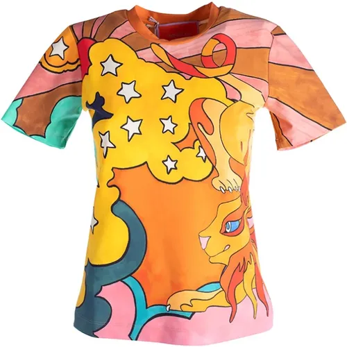 Stilvolles Rosa T-Shirt , Damen, Größe: M - La DoubleJ - Modalova