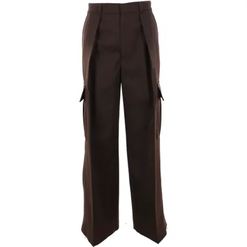 Cargo Wool Drill Trousers , female, Sizes: 2XS - Burberry - Modalova