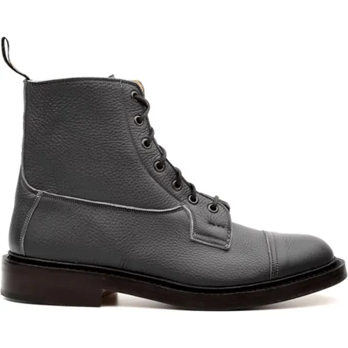 Grey Leather Boots , male, Sizes: 6 1/2 UK, 11 UK, 6 UK, 10 1/2 UK, 9 1/2 UK, 7 1/2 UK - Tricker's - Modalova