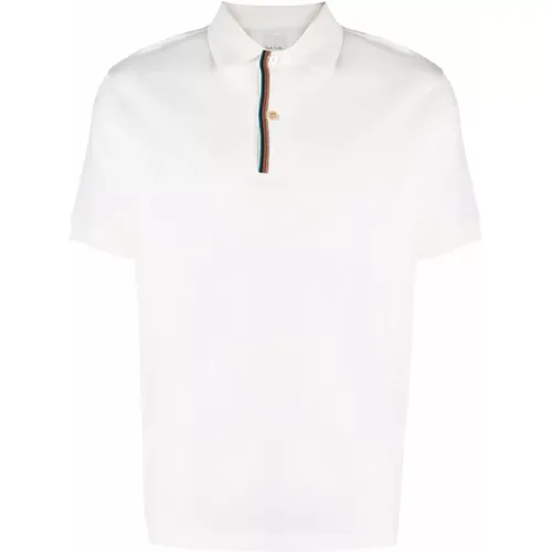 Weißes Gestreiftes Baumwollpolo,Polo Shirts - Paul Smith - Modalova