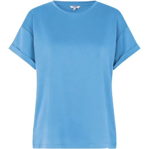 Blau Dawn Gerolltes Ärmel T-shirt Amana , Damen, Größe: L - MbyM - Modalova
