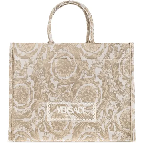 Athena Large shopper bag , unisex, Sizes: ONE SIZE - Versace - Modalova