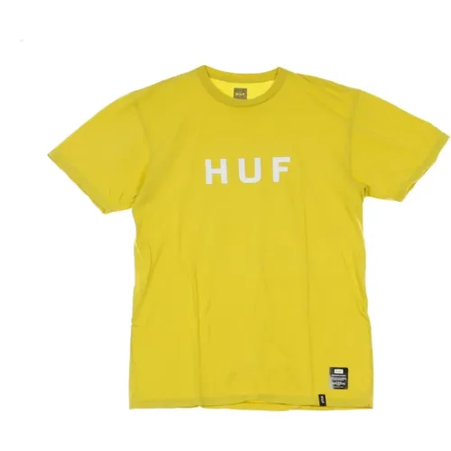 Logo Mens T-Shirt Essentials , male, Sizes: XL - HUF - Modalova