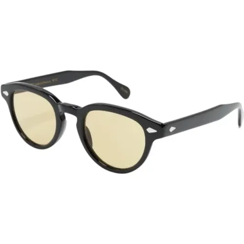 Schwarze Amber Sonnenbrille , Herren, Größe: 49 MM - Moscot - Modalova