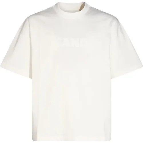 Weißes Baumwoll-T-Shirt mit Frontdruck , Herren, Größe: 2XL - Jil Sander - Modalova