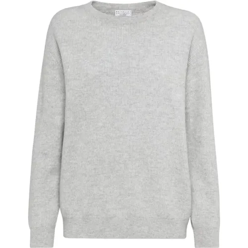 Grey Sweatshirt Aw24 Women's Clothing , female, Sizes: M - BRUNELLO CUCINELLI - Modalova