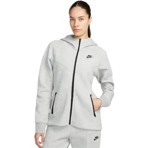 Damen Fleece Hoodie mit Tech , Damen, Größe: M - Nike - Modalova