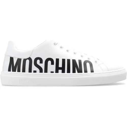 Sneakers mit Logo , Herren, Größe: 43 EU - Moschino - Modalova