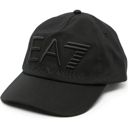 Schwarze Casual Baseballkappe , unisex, Größe: M - Emporio Armani EA7 - Modalova